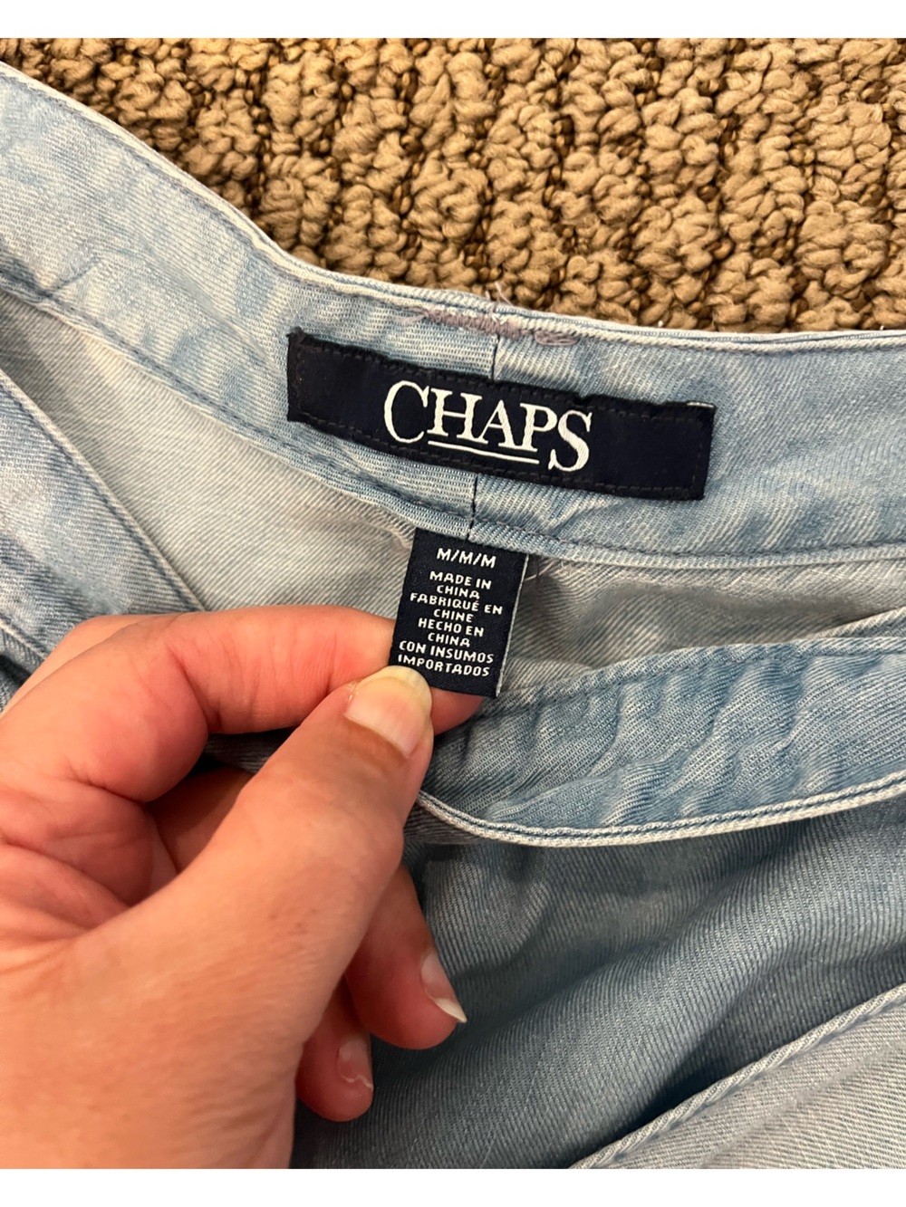 Chaps true wrap chambray maxi skirt cottagecore Beachy preppy modest size M - Picture 5 of 7
